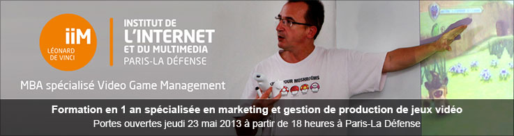Formation en 1 an spécialisée en marketing et gestion de production de jeux vidéo