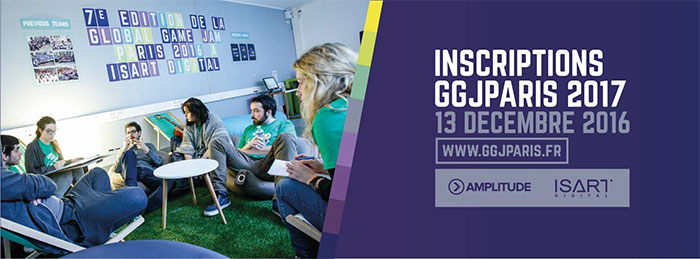 Inscriptions à la Global Game Jam Isart-Amplitude Studios